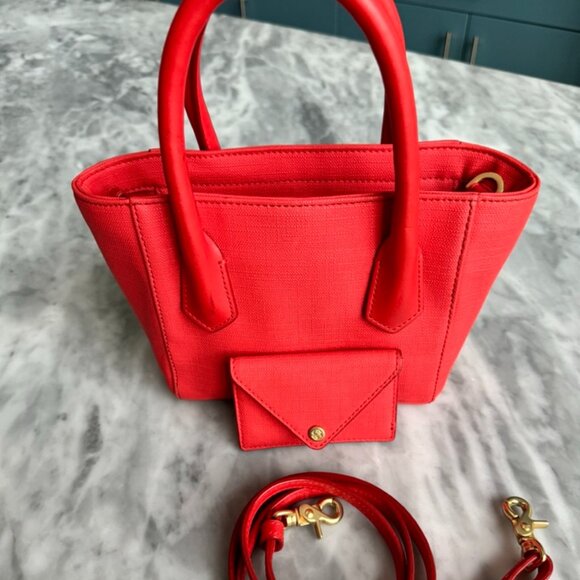 Dagne Dover mini tote with card case - REAL LEATHER - Picture 1 of 5